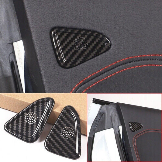 Carbon Fiber ABS Door Small Speaker Panel Trim for Chevrolet for Corvette C8 2020-24
