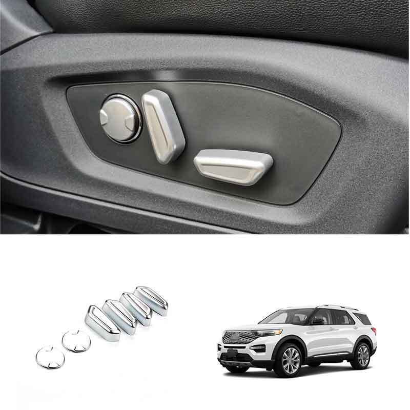 for Ford Explorer 2020-2022 Matt Silver ABS for Seat Adjust Handle Button Cover Trim