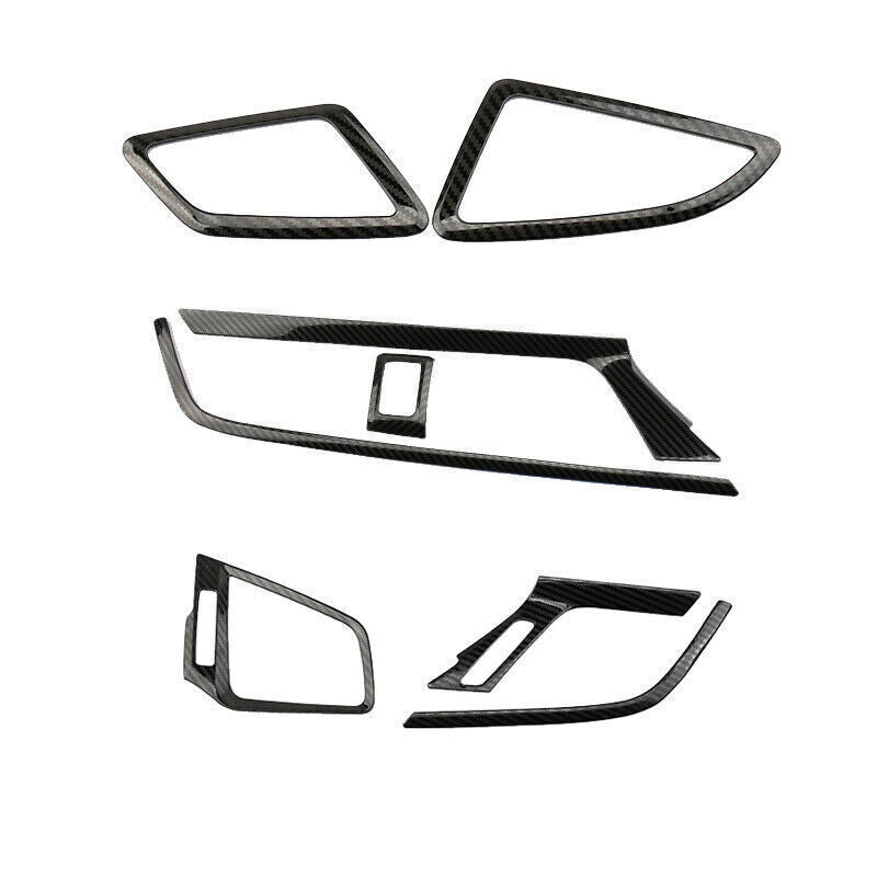 Middle Air Outlet Vent Cover Trim for Honda for Civic 2016-2021 Steel Carbon Fiber