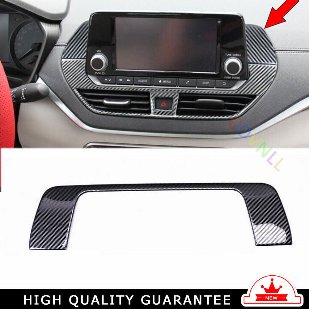 Middle Console Dashboard Panel Fit for Nissan Altima 2019-22 Steel Carbon Fiber