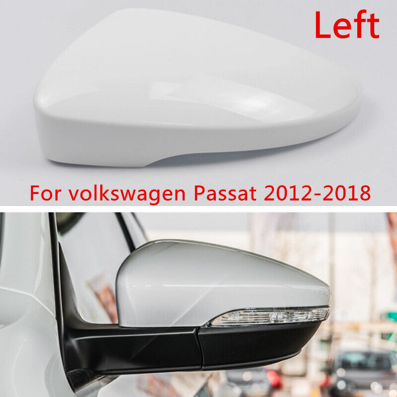 White Left Rearview Mirror Cover Cap Shell Fit for Volkswagen for Passat 2012-2018