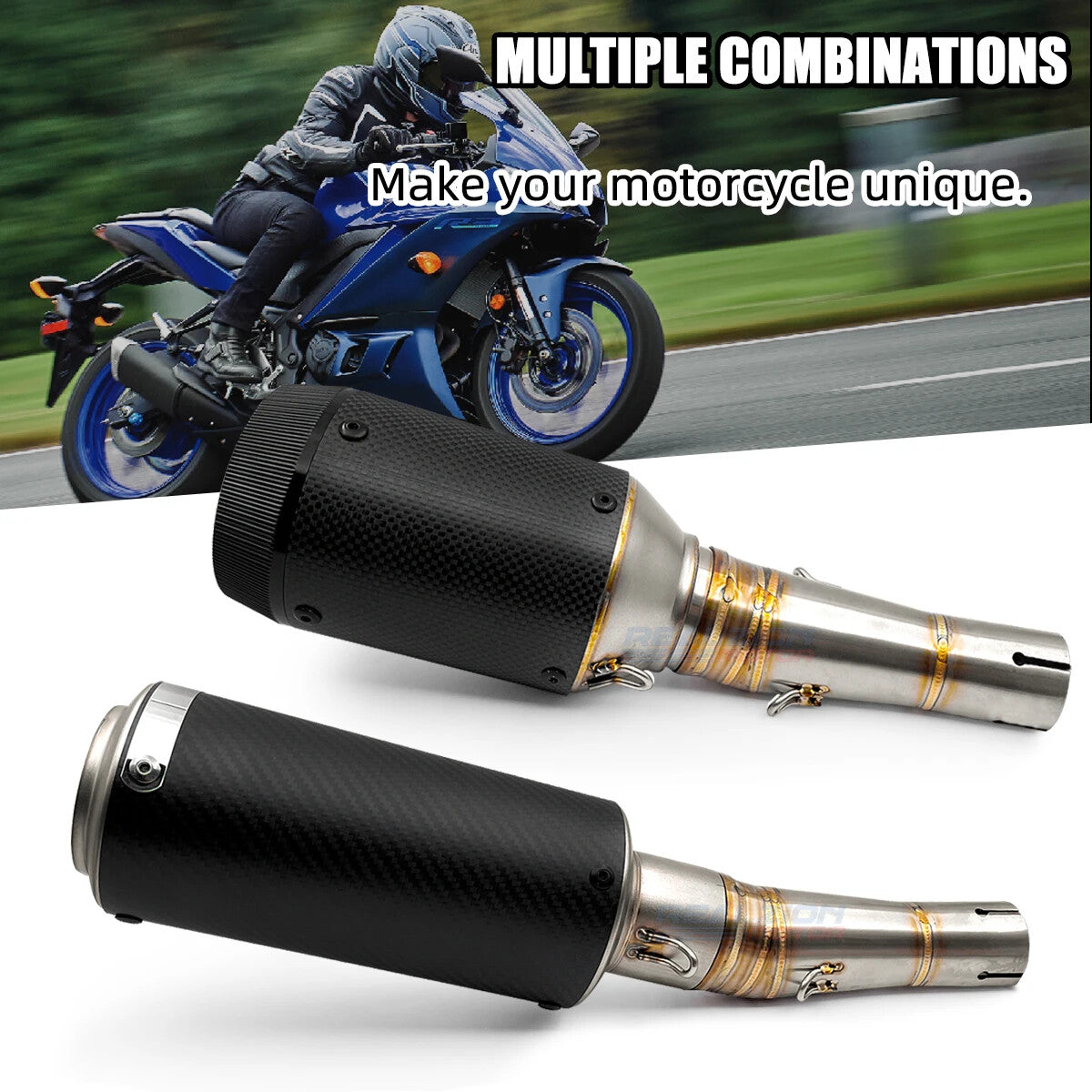 Exhaust Muffler Escape Link Pipe for Kawasaki Z250 2008-2015 300 NINJA250