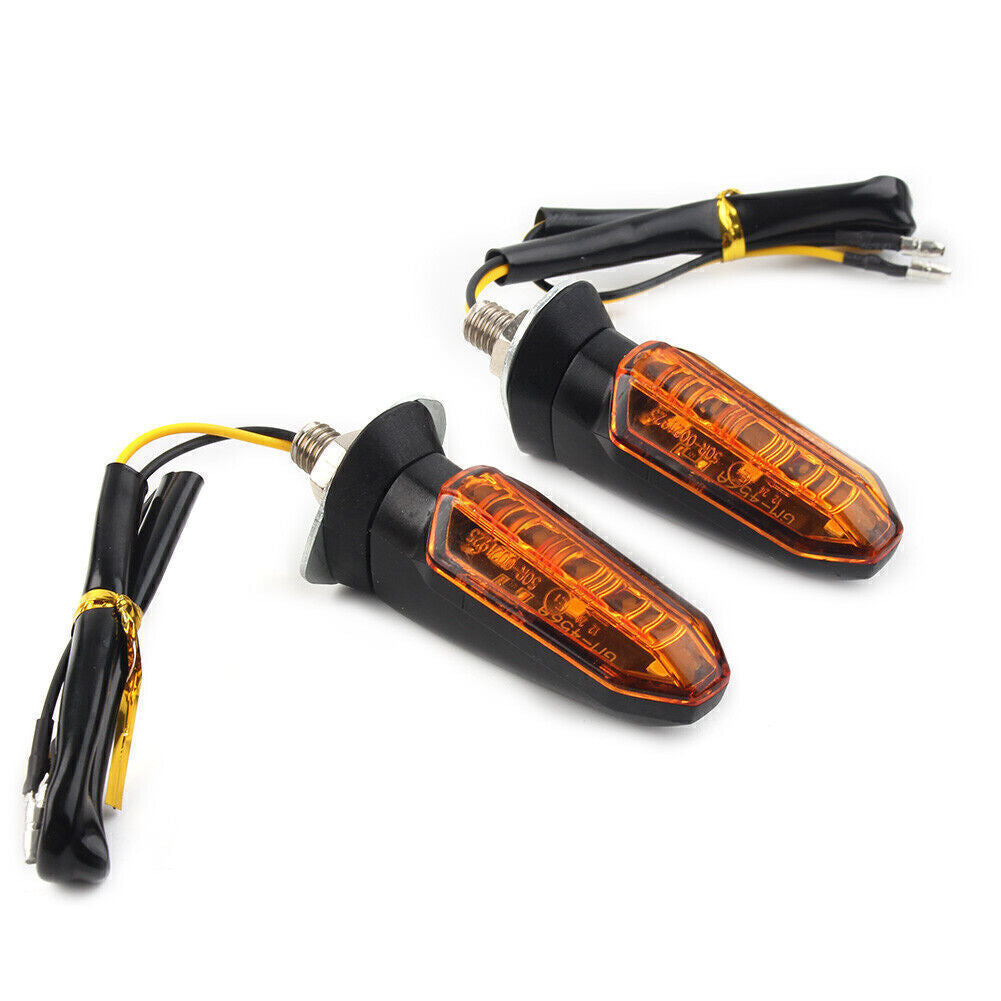 2X Universal Motorcycle LED Turn Signal Indicator Amber Blinker Light Lamp Amber