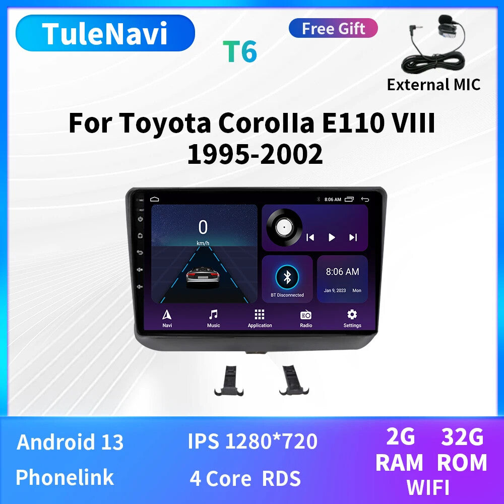 for Toyota for Corolla E110 95-02 GPS Multimedia Navigation Car Radio Screen Android