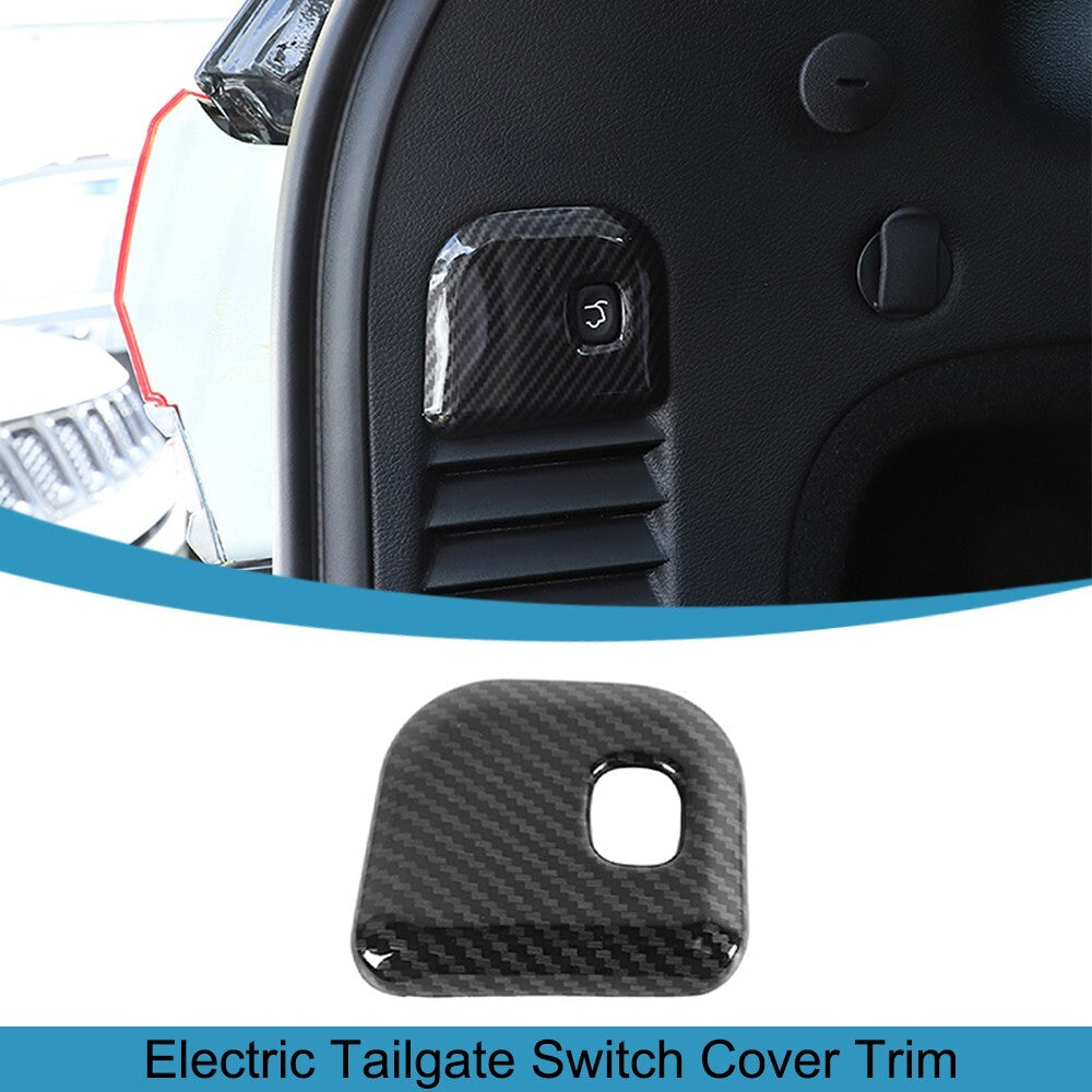 Carbon Fiber Electric Tailgate Switch Cover Trim for Jeep Grand Cherokee 2011-20
