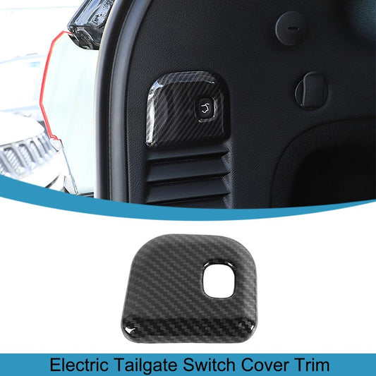 Carbon Fiber Electric Tailgate Switch Cover Trim for Jeep Grand Cherokee 2011-20