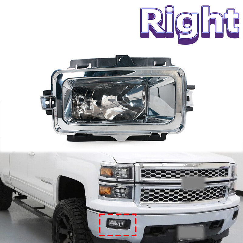Right Front bumper fog lights with halogen lights for Chevrolet Silverado 13-15