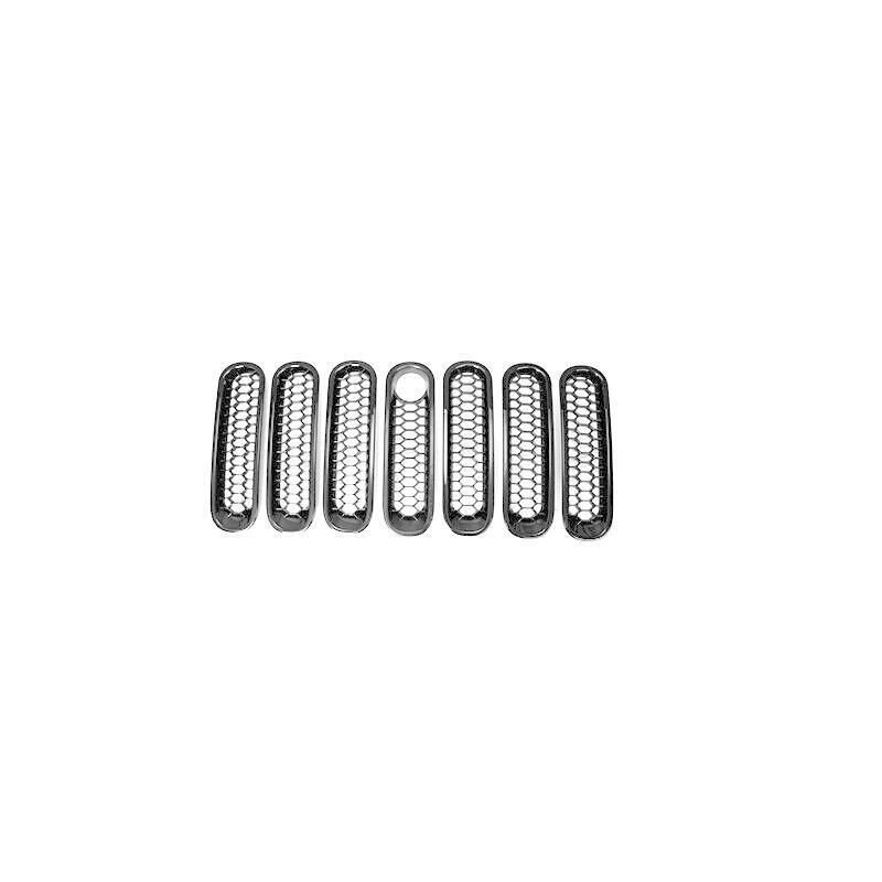 For 2007-2016 2017 for Jeep for Wrangler JK ABS Black Front Bumper Honeycomb Grill Mesh