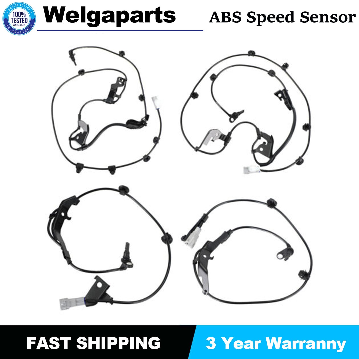 4x Front Rear Left Right ABS Speed Sensor for Toyota Hilux Pickup 89545-0K240