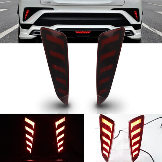LED Reflector Rear Bumper Tail Light Brake Lamps for Toyota C-HR CHR 2016-2021