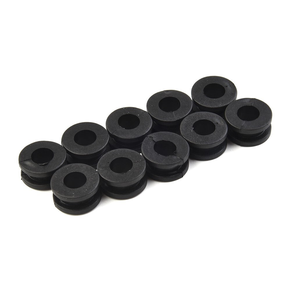 10X Universal Motorcycle Rubber Grommet Mount Set Side Cover Fender Black