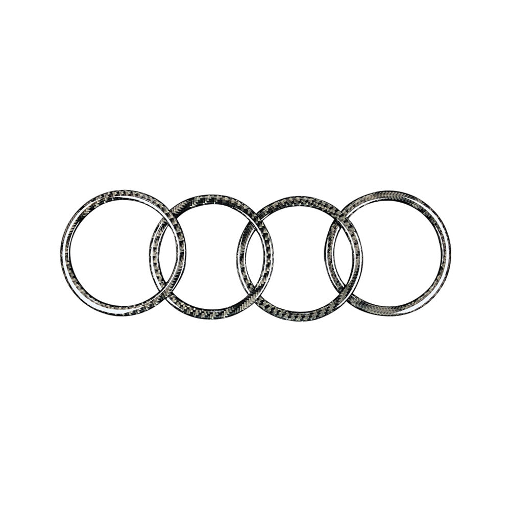4Pcs Carbon Fiber Loudspeaker Circle Trim Cover for BMW 3Series F30 2013-2018