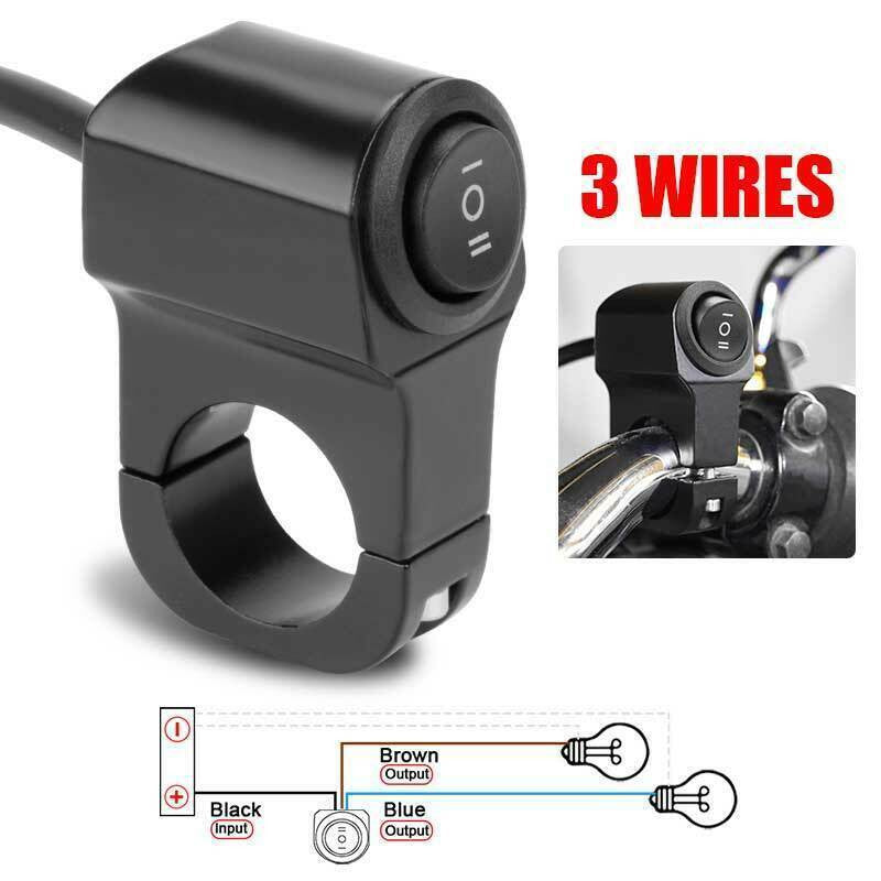 Motorcycle handlebars 7/8 inch switch, all-terrain headlights, fog lights, waterproof