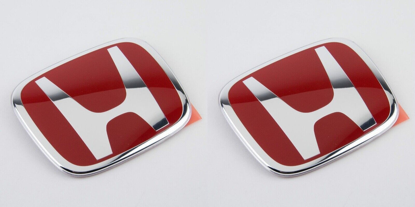 2pcs NEW Style Front Rear Red Badge Emblem for Civic Coupe 2016-2020