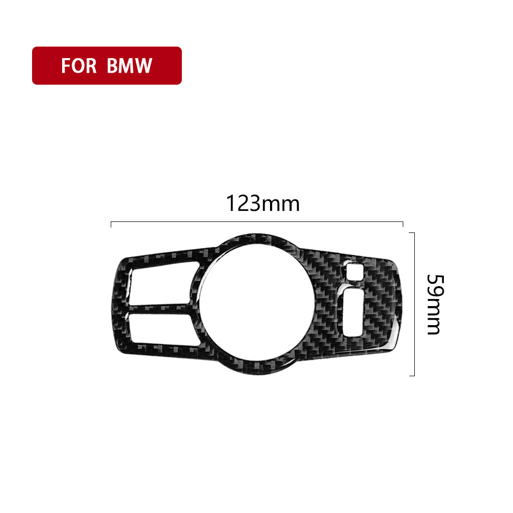 Carbon Fiber Headlight Switch Panel Cover Trim for BMW 5 Series F10 2008-2017