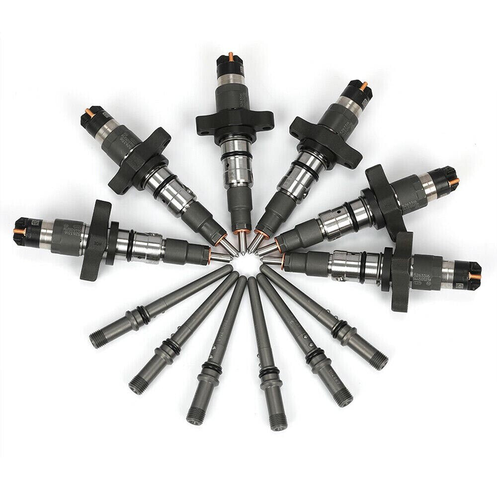 6X Fuel Injector w/ Tube 0445120238 0445120032 for 04-09 for Dodge for Ram 5.9L