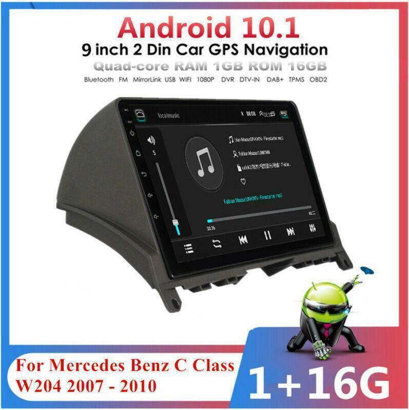 9 Android 10.1 1+16GB Car Stereo Radio GPS for Mercedes-Benz C Class W204 S204