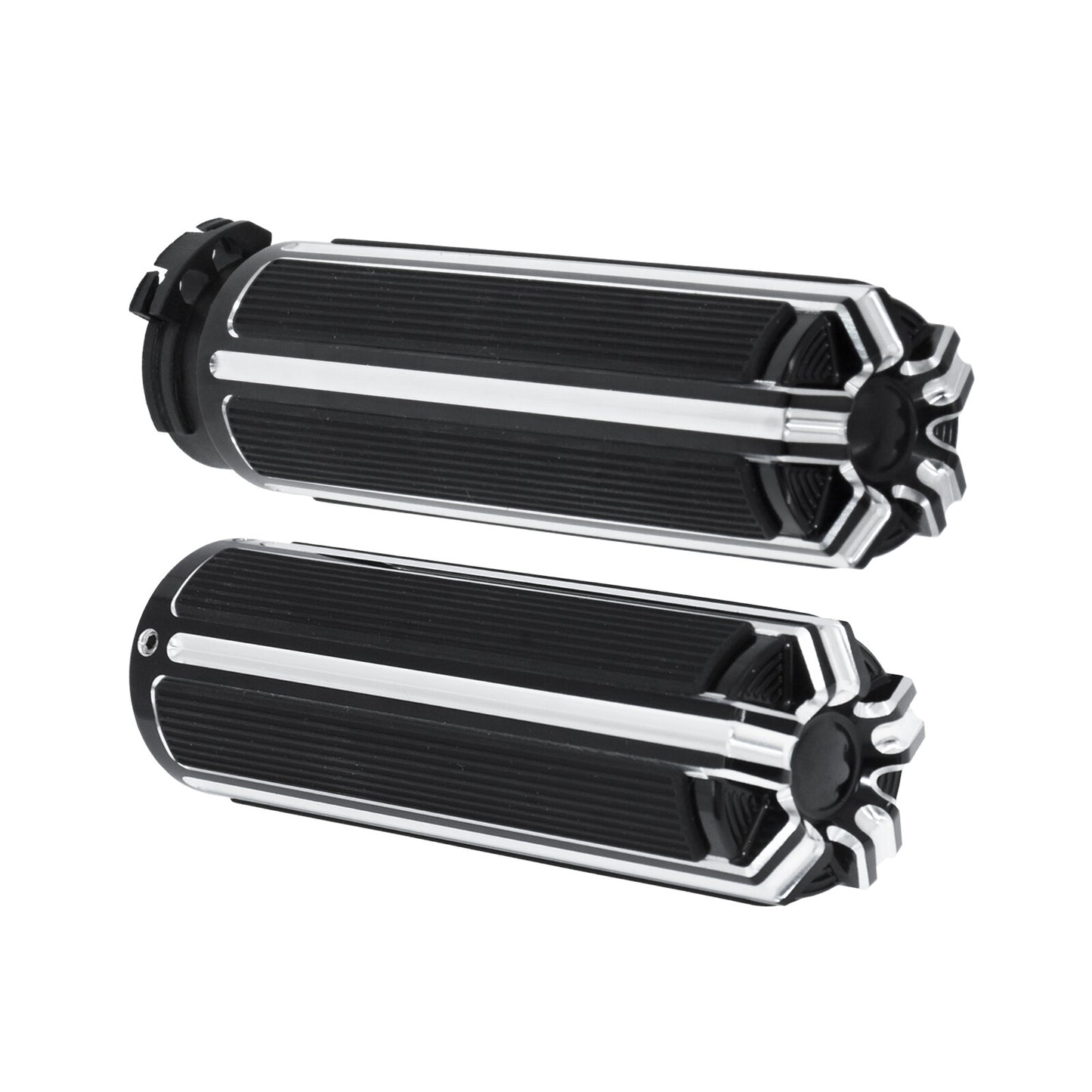 1 Black Motorcycle Hand Grips Fits For Dyna 96-17 Softail 95-15 Touring 96-07