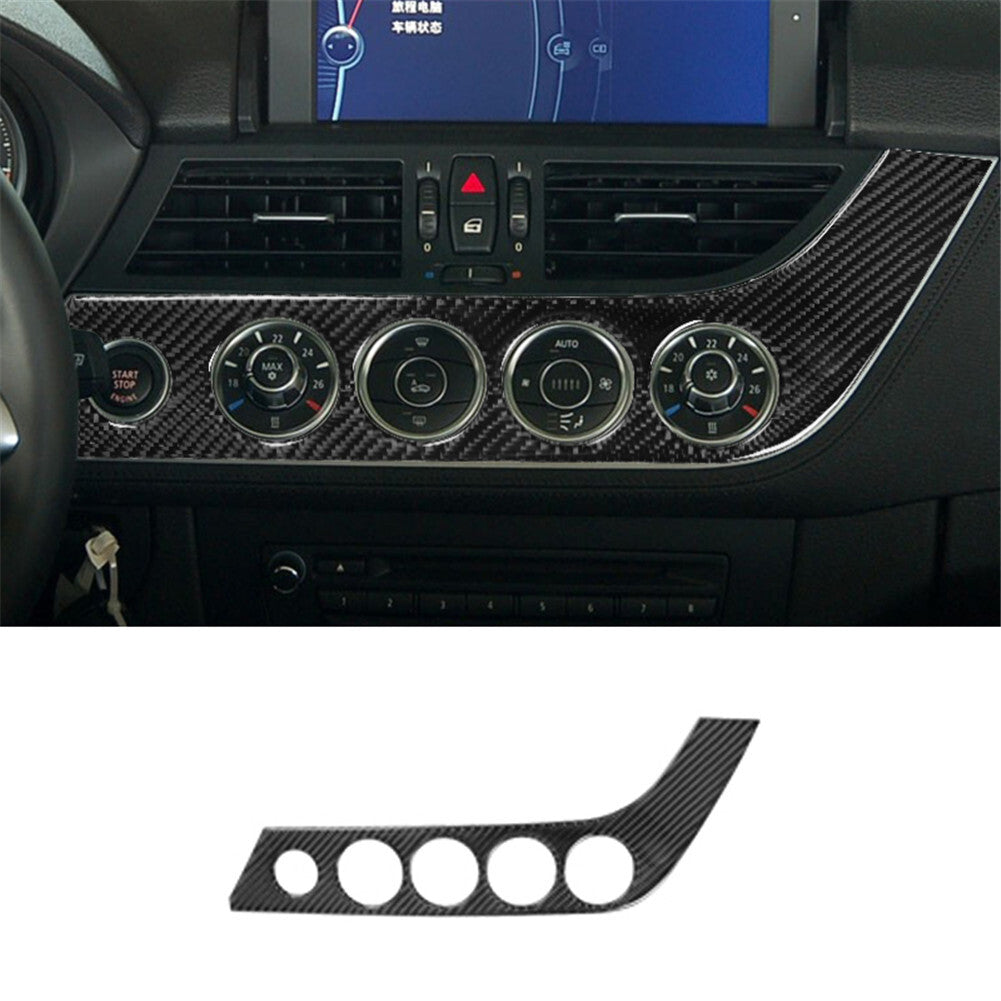 Carbon Fiber Car Front A/C Control Button Panel Cover for BMW Z4 E89 2009-2016
