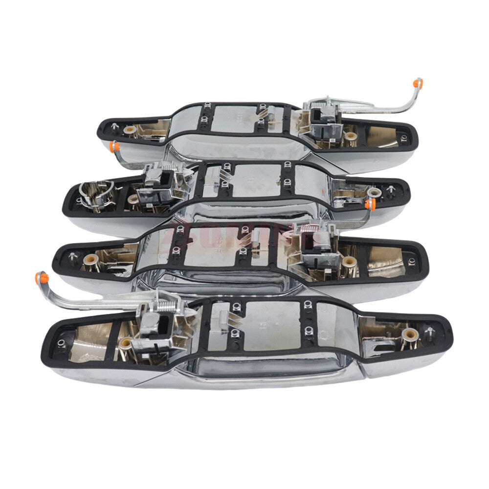4-piece chrome exterior door handle set for Chevrolet Tahoe for GMC for Yukon for Sierra Denali 07-13
