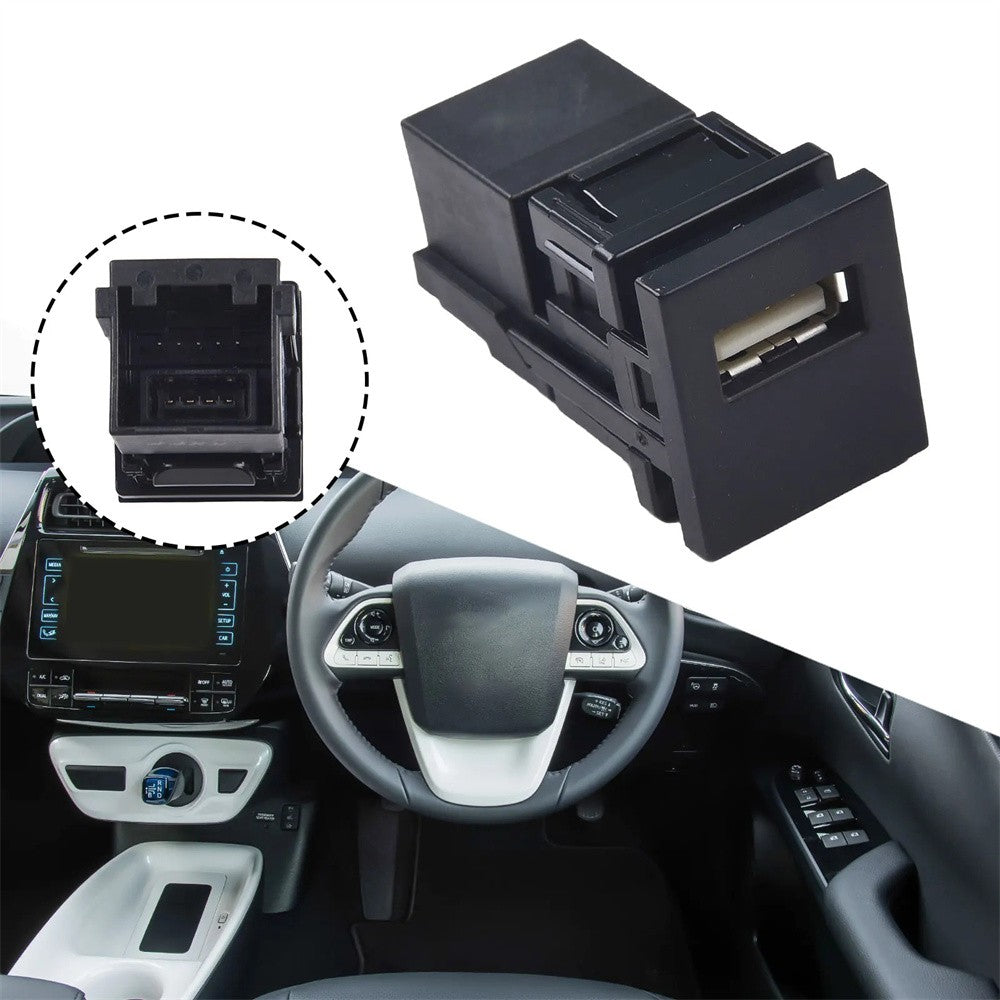 Car Auxiliary USB Port Black 86190-12040 for Toyota Prius Rav4 for Sienna 2018-2022