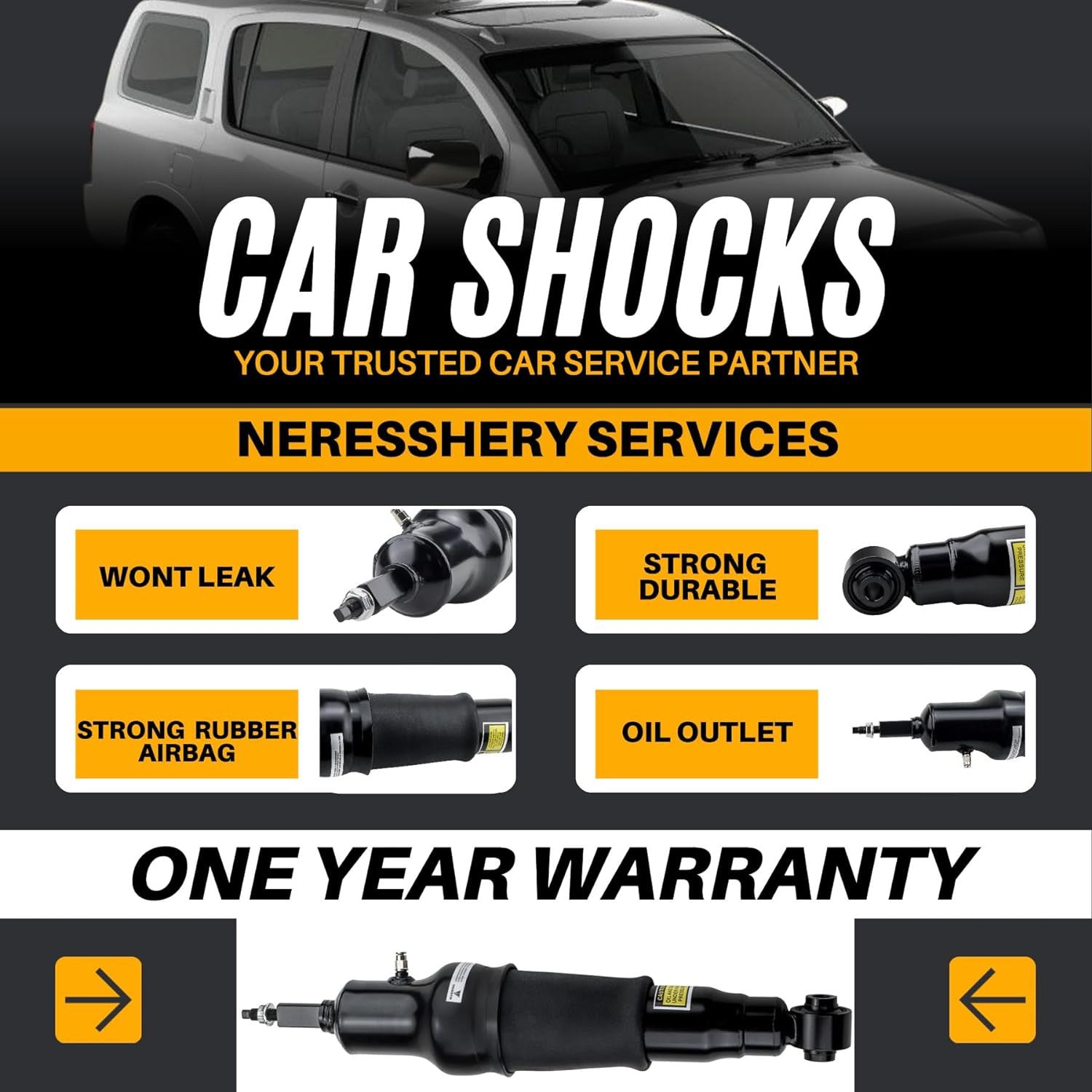 2Front Shock Strut Assys MagneRide for 07-14 for Cadillac for Escalade , for Chevrolet Tahoe, for GMC 