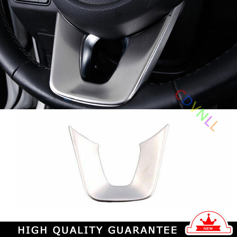 Car Inner Steering Wheel U Type Cover Trim for Kia Seltos 2020-2022 Silver Steel