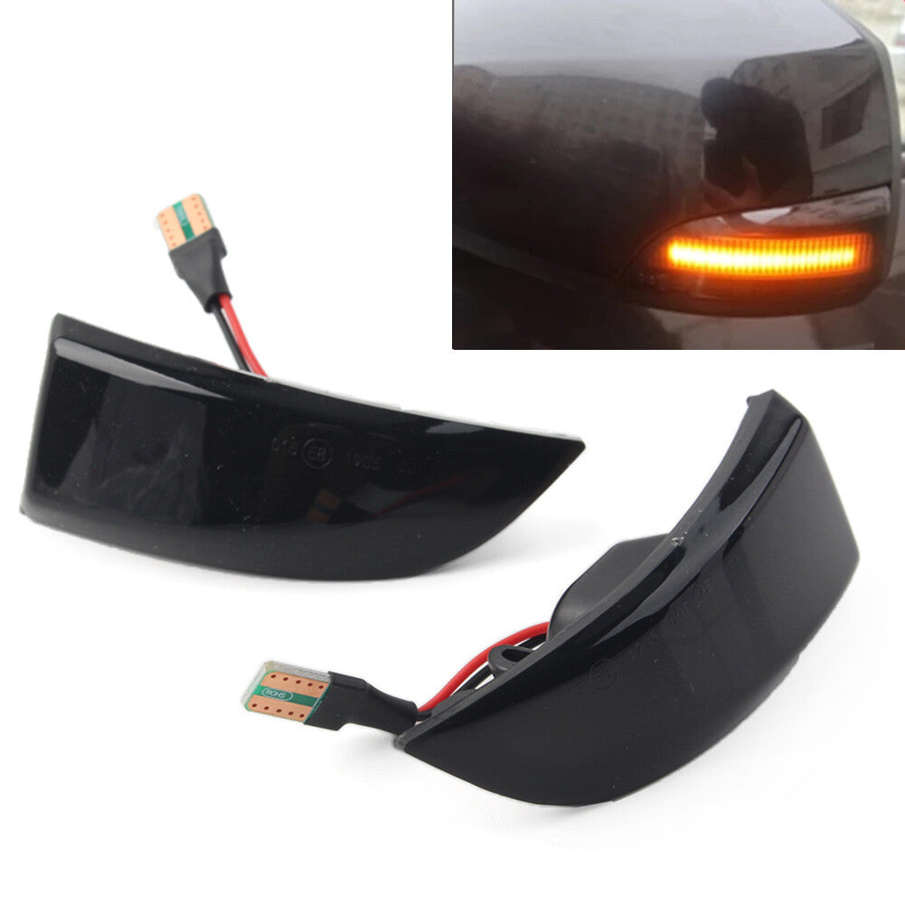 LED Dynamic Side Mirror Sequential Light for Renault Scenic III Megane MK3 Black