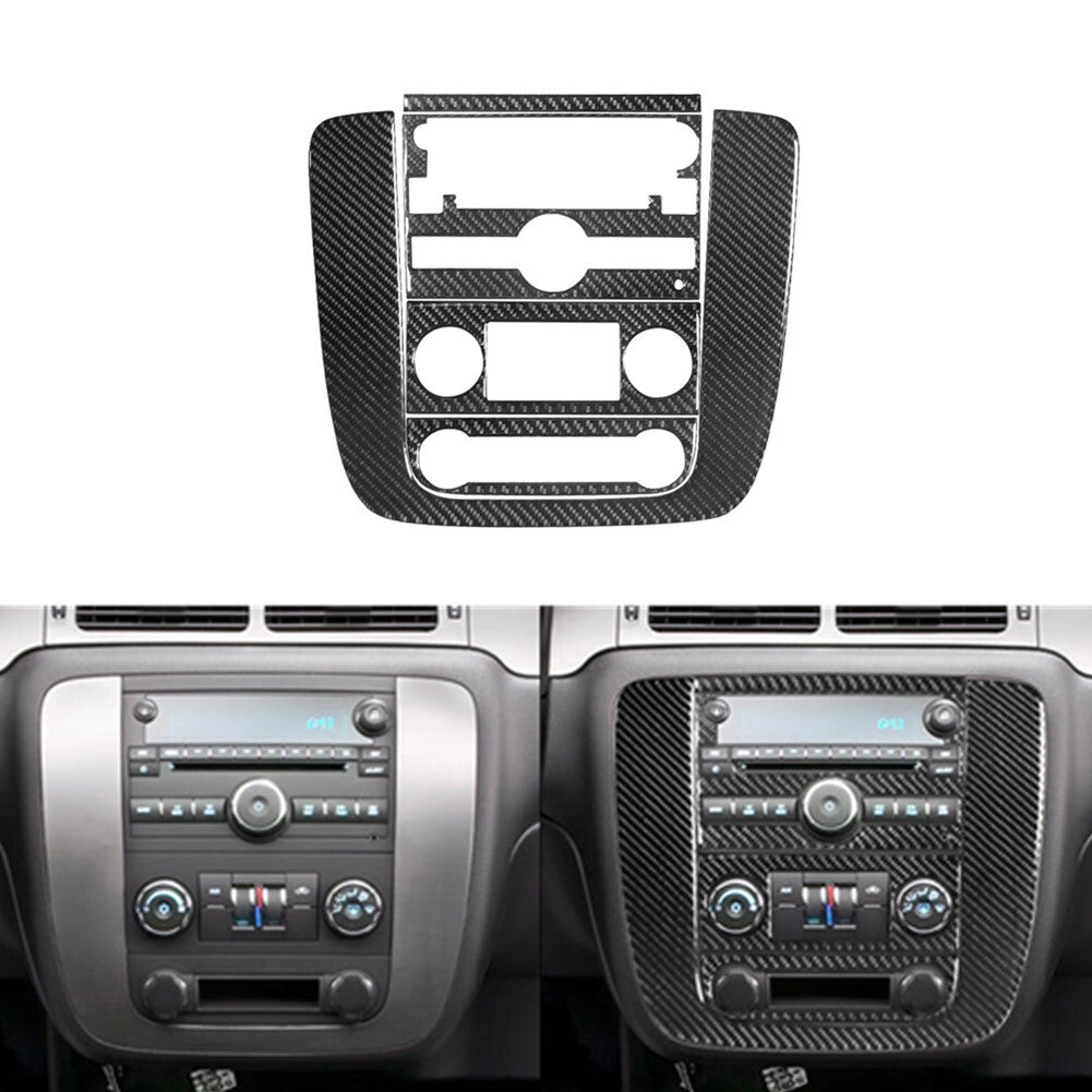 Carbon Fiber Manual Climate Control Trim For Silverado/tahoe/ for sierra 2007-2014 B