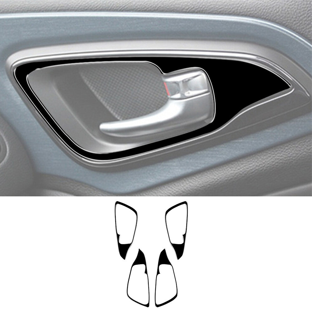 4x Glossy Black Door Handle Frame Cover Trim for Chrysler 200 2015-2017 Type B