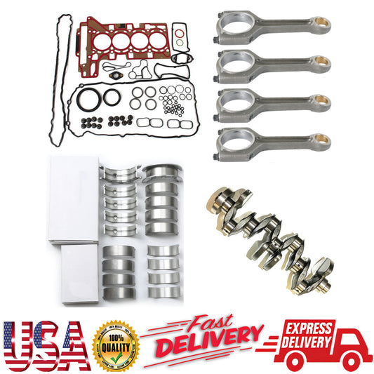 MLS Cylinder Head Gasket Set w/ Crankshaft + Connecting Rod for BMW 428i 320i US