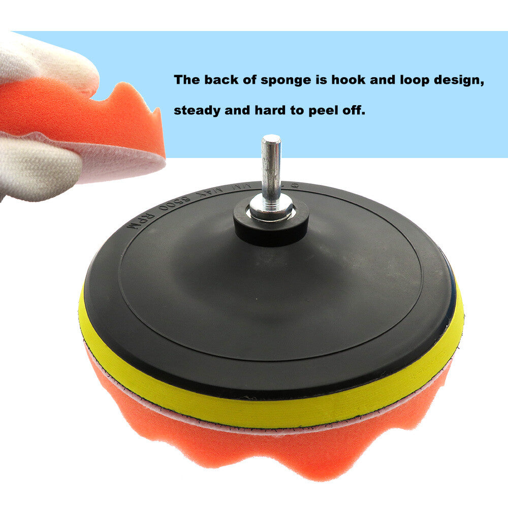3-inch sponge polishing wax polishing pad + diamond adapter kit for automotive composites