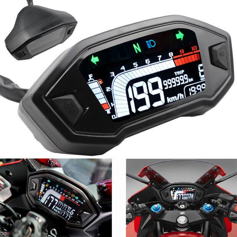 For Speedometer LCD Digital Odometer Guage 2,4-cylinder Durable Motorcycle LED