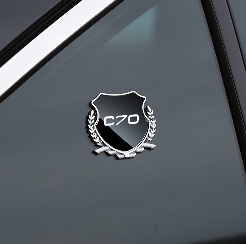Black side fender and window badge decals for Volvo XC60 cars.