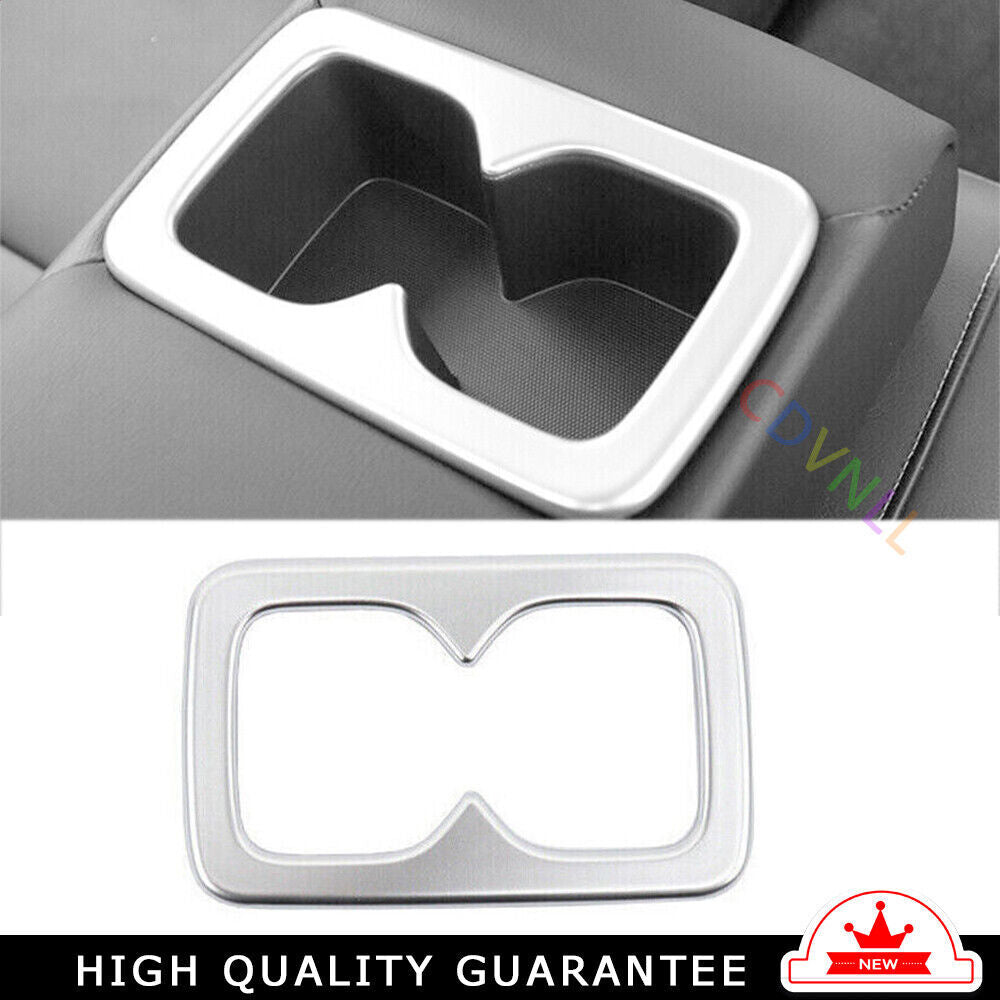 Car Rear Water Cup Holder Panel Trim Fit for Nissan Sentra 2020-22 Matte Silver