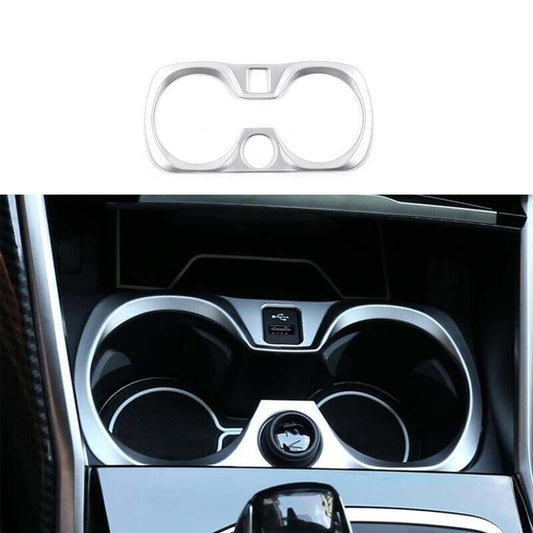 for BMW 4-Series 2021-2023 Matte Silver 1PCS Middle Console Drinking Glass Trim