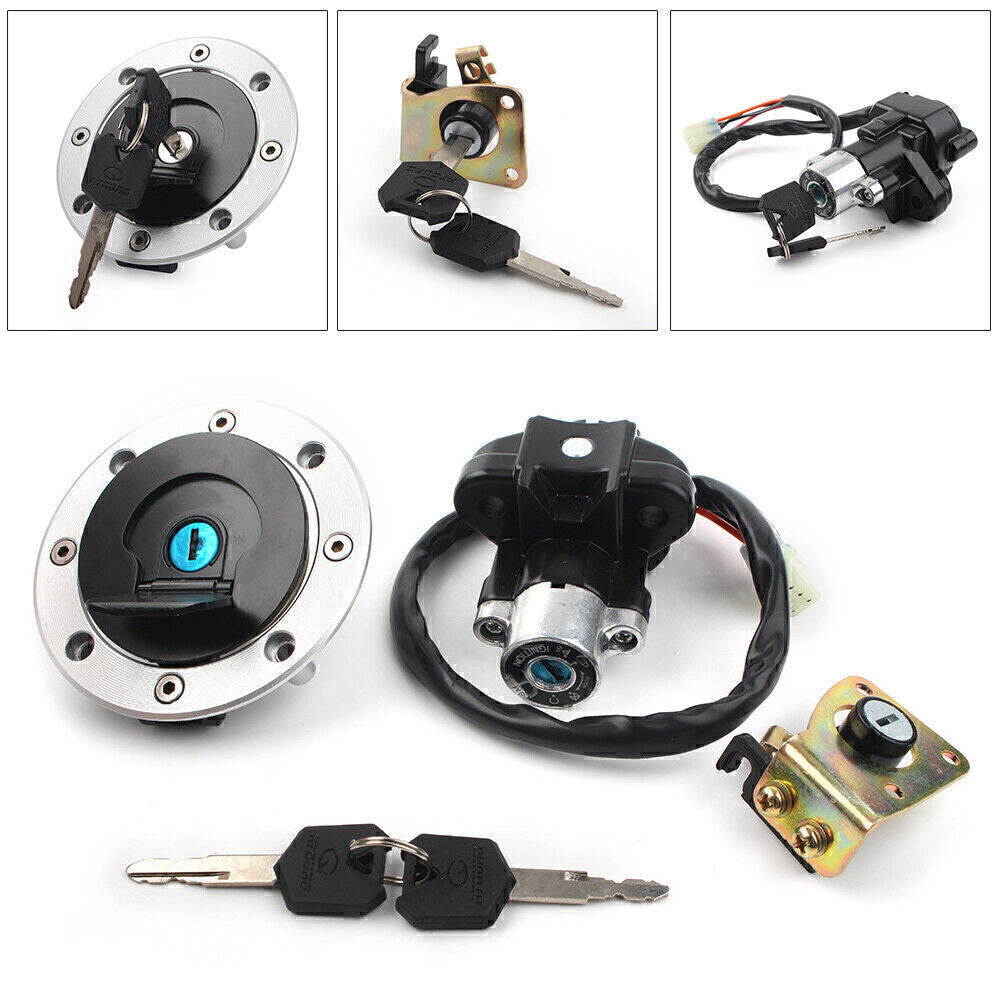 Ignition Switch Gas Cap for Seat Lock Key Set for Suzuki GSXR600 GSXR750 1997-00