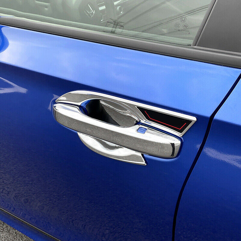 for Honda for Civic 2022-2023 Chrome ABS Outer Door Handle+Door Bowl Cover Trim 8P