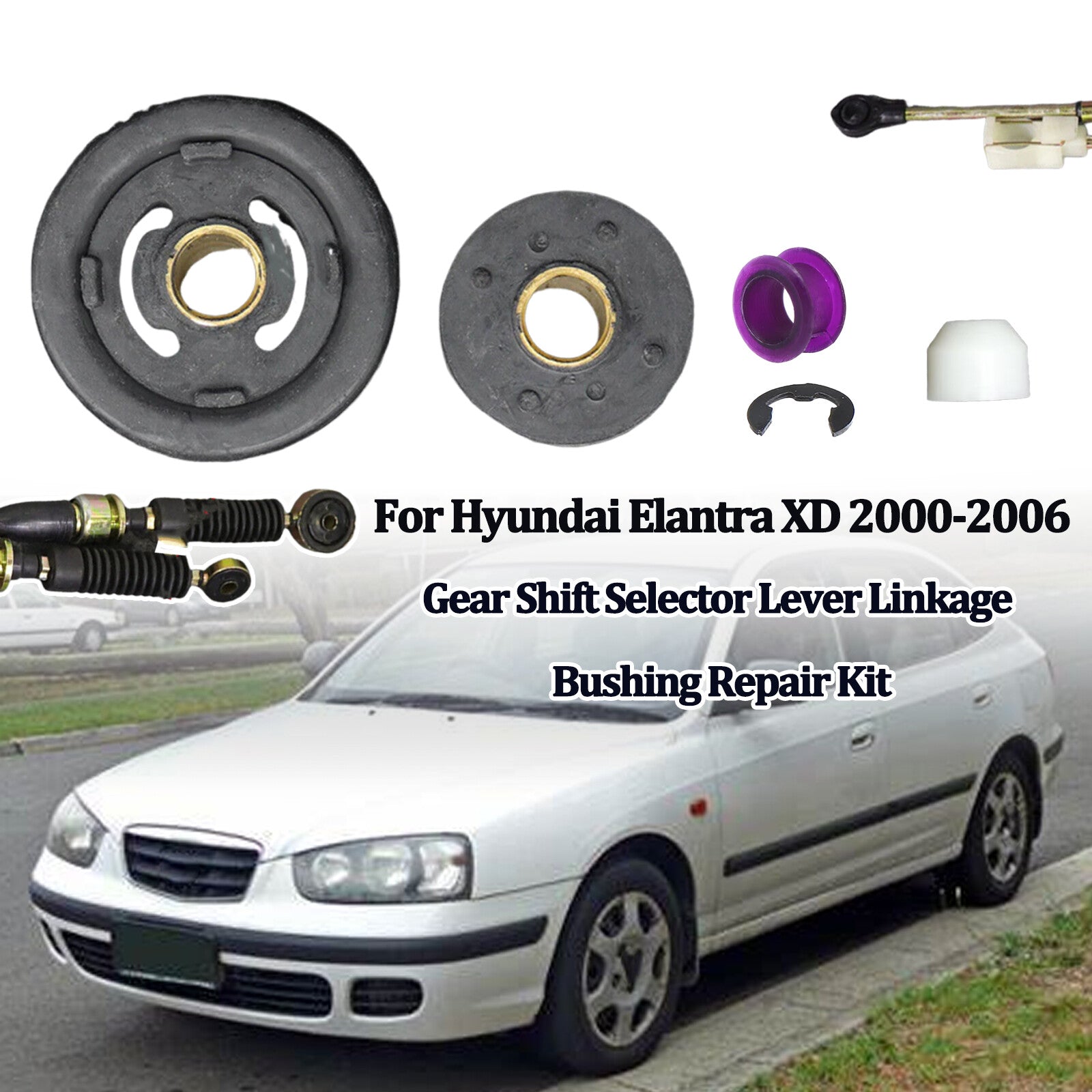 Gear Shift Selector Lever Linkage Cable Connector Bushing for Hyundai for Elantra XD