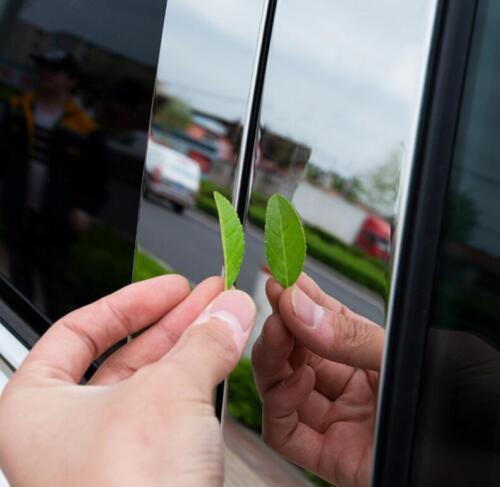 for Chevy Malibu 2013-2015 Chrome Stainless Window BC-Pillar Panel Cover Trim 6P