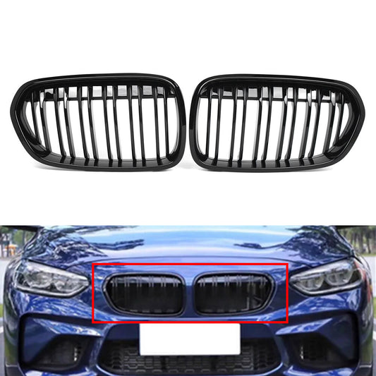 Dual Slat Front Bumper Grille Kidney Grill for BMW 1 Series F52 2016-2021