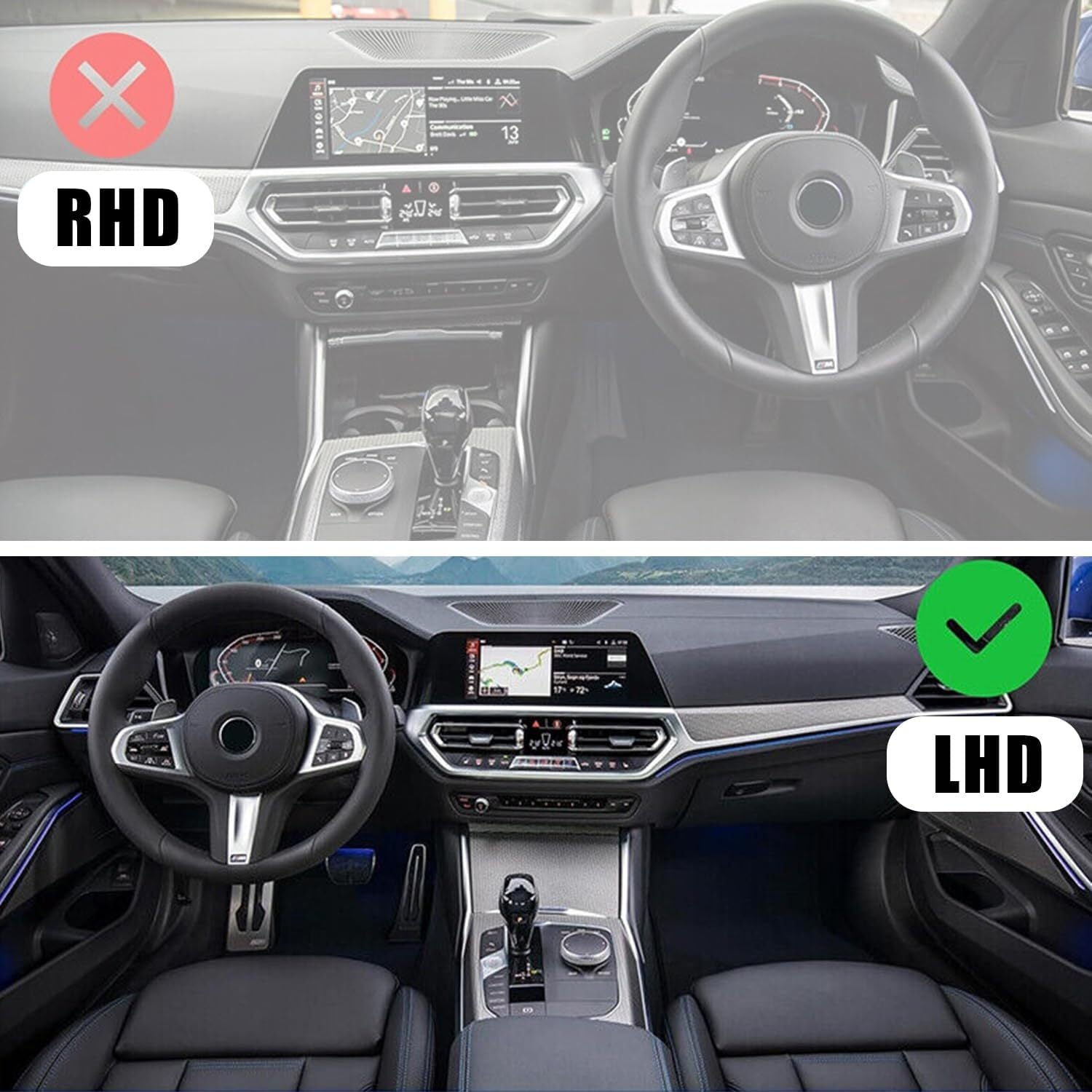 REAL CARBON FIBER SIDE MIRROR COVER CAPS FOR 17-22 for BMW G30 G20 G11 G12 M STYLE
