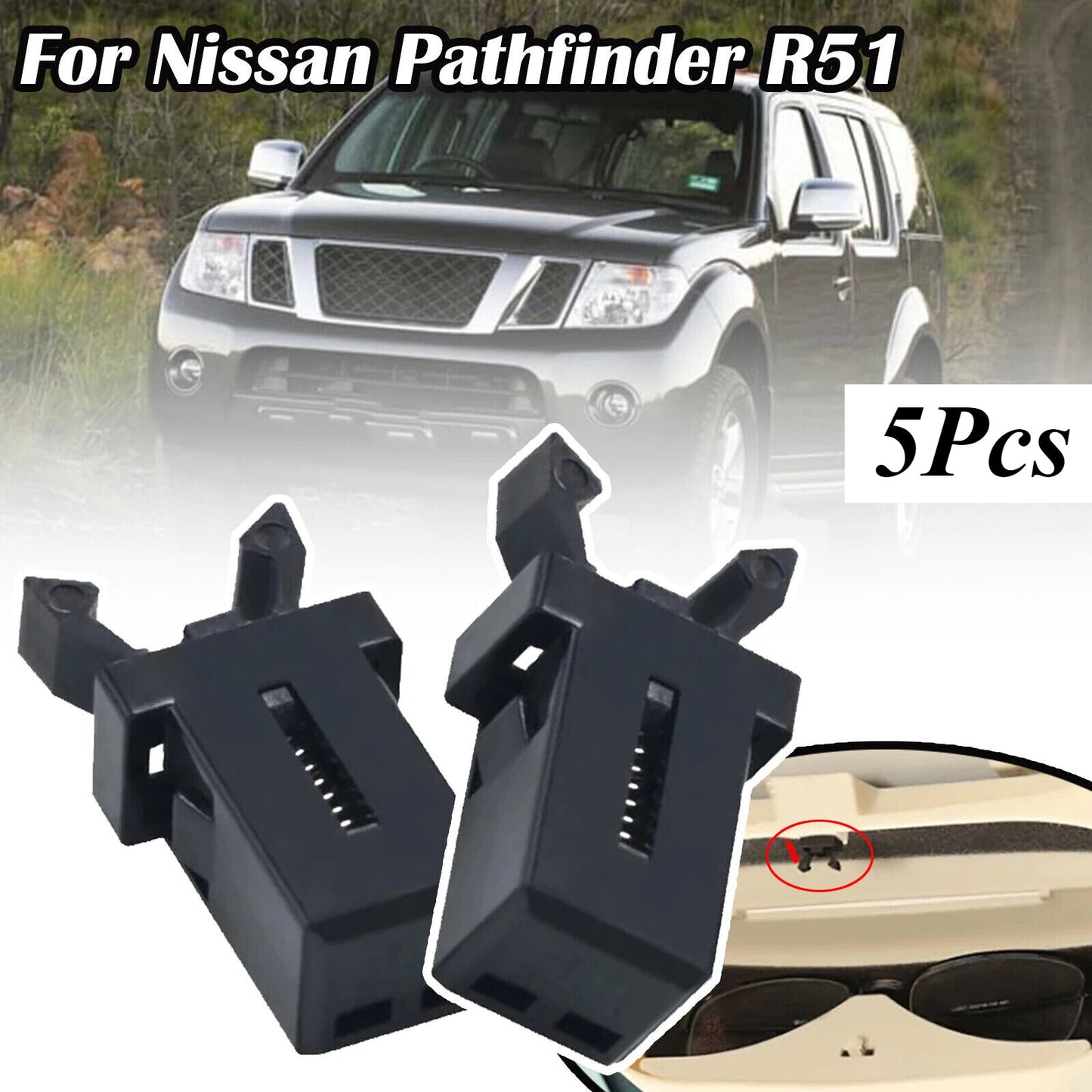 for Nissan Pathfinder R51 OVERHEAD CONSOLE DOME LIGHT SUNGLASS HOLDER LATCH NEW