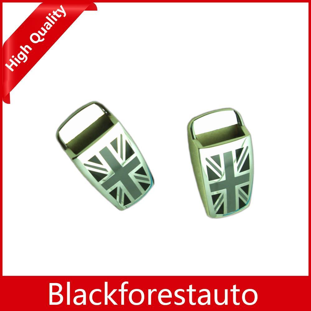 2 pcs Windshield Washer Wiper Spray Nozzle Cover Cap Union Jack Fits for Mini Cooper