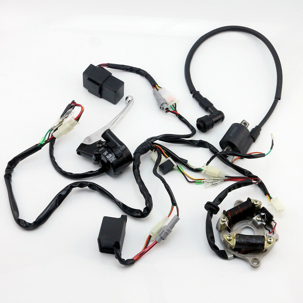PW50 CDI Unit Magneto Stators WIRE WIRING HARNESS Loom Ignition Switchs ASSEMBLY