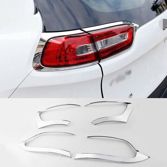 4P for Jeep Cherokee 2014-2021 Chrome Rear Lamp Tail Light Lamp Frame Cover Trim