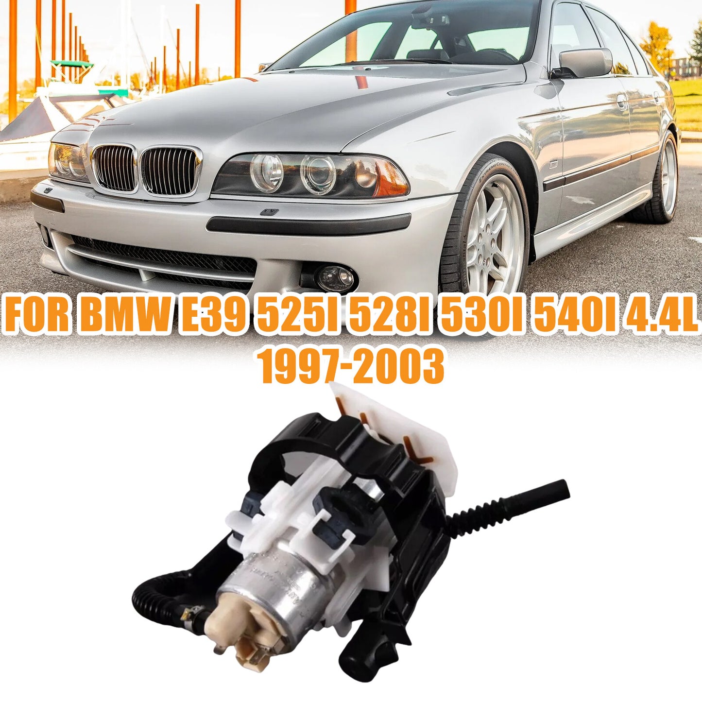 The new fuel pump is compatible with for BMW E39 525i 528i 540i 530i 4.4L (1997-2003). (16146752368 E8442H-)