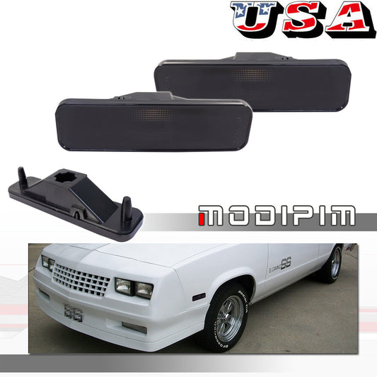 Suitable for 82-87 El Camino Caballero smoke bumper side marker light housing 2-piece set