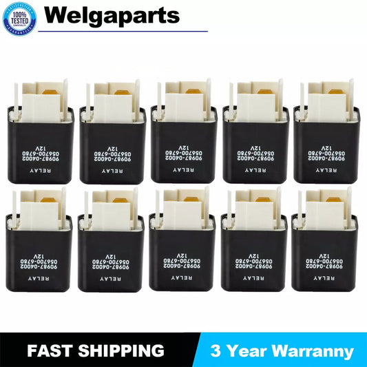 10x Black 5Pin Main Blower Motor Relay 90987-04002 12v 056700-6780 for Toyota