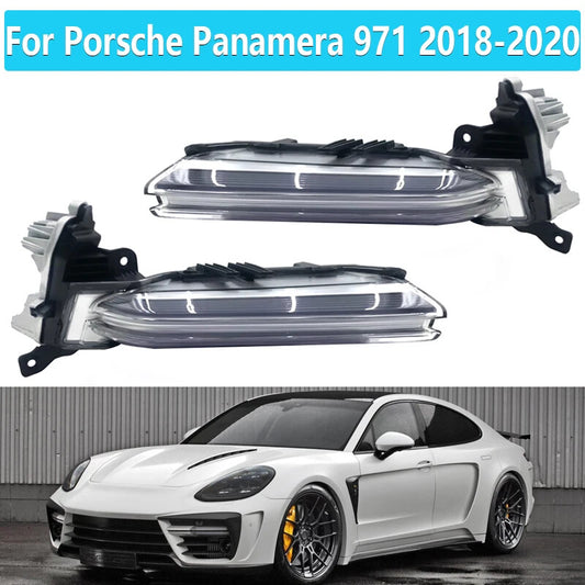 A pair of LED daytime running lights and front fog lights are available for the for Porsche for Panamera 971 2018 - 2020.